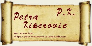 Petra Kiperović vizit kartica